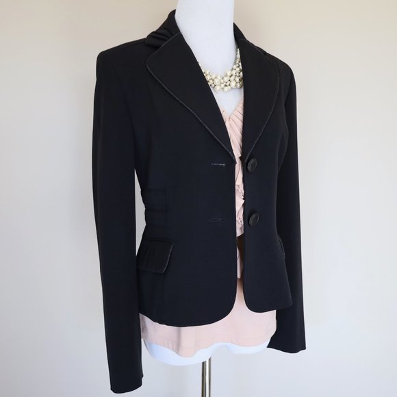 NINE WEST Size 2 Black Suit Jacket Blazer Career Interview - Picture 5 of 11